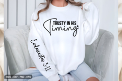 Trusty IN HIS TIMING - Christian Sleeve T-Shirt Design Product Image 2