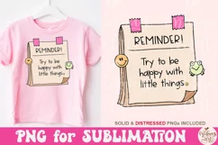 Try to be Happy with Little Things Png, Positive Png Product Image 3