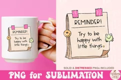 Try to be Happy with Little Things Png, Positive Png Product Image 4