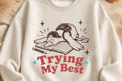Trying My Best SVG PNG, Tired Goose, Funny Back to School Product Image 2