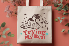 Trying My Best SVG PNG, Tired Goose, Funny Back to School Product Image 3