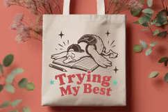 Trying My Best SVG PNG, Tired Goose, Funny Back to School Product Image 3