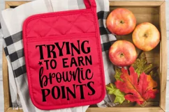 Trying to earn brownic SVG, Teacher Pot Holder SVG Design Product Image 3