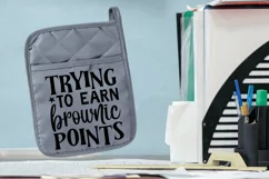 Trying to earn brownic SVG, Teacher Pot Holder SVG Design Product Image 2