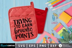 Trying to earn brownic SVG, Teacher Pot Holder SVG Design Product Image 1