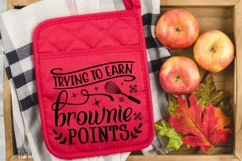 Trying To Earn Brownie SVG, Christmas Pot Holder SVG Design Product Image 3