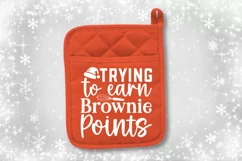 Trying to earn brownie SVG, Christmas Pot holder SVG Design Product Image 2
