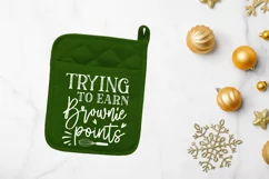 Trying to earn brownie SVG, Christmas Potholder SVG Design Product Image 2