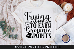 Trying to Earn Brownie SVG - Christmas Design Product Image 1