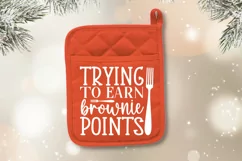 Trying to earn brownie SVG, Christmas Pot holder SVG Design Product Image 2