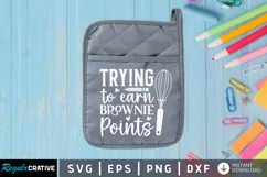 Trying to earn brownie SVG, Teacher Potholder SVG Design Product Image 1