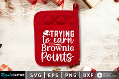 Trying to earn brownie SVG, Christmas Pot holder SVG Design Product Image 1