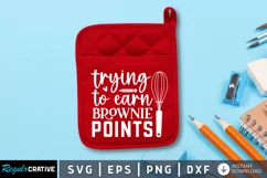 Trying to earn brownie SVG, Teacher Potholder SVG Design Product Image 1