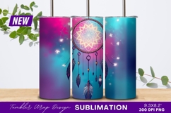 Dreamcatcher On Colorful Background Tumbler Png Product Image 1