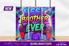 Best Brother Ever Gaming Retro Theme Tumbler Png Product Image 1