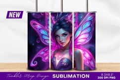 Enchanting Fairy With Glowing Wings Tumbler Png Product Image 1