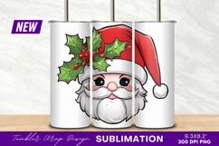 Cute Cartoon Santa Claus Tumbler Png Image Product Image 1