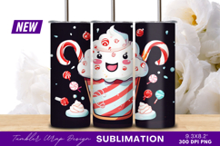 Cute Candy Tumbler Png Festive Holiday Product Image 1