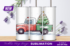 Christmas Truck With Tree Tumbler Png Product Image 1