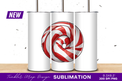 Red And White Striped Candy Tumbler Png Product Image 1