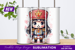 Cute Cartoon Nutcracker Character Tumbler Png Product Image 1