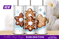 Star Shaped Holiday Gingerbread Cookies Tumbler Png Product Image 1