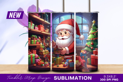 Santa Claus With Gifts At Christmas Eve Tumbler Product Image 1
