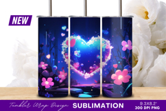 Heart Flowers Garden Romantic Tumbler Png Product Image 1