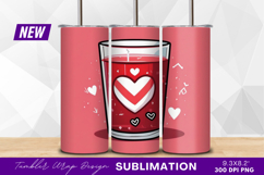 Valentine Heart Candle In Glass Tumbler Png Product Image 1