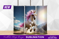 Cool unicorn with sunglasses galloping outdoors tumbler png Product Image 1