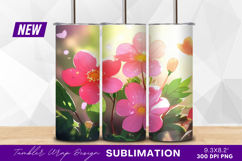 Pink blossoms tumbler png Product Image 1
