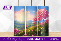 Pink dahlias in a tumbler png Product Image 1