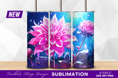Pink flowers blooming in a cityscape tumbler png Product Image 1