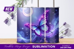 Magical Butterfly In Cosmic Purple Night Sky Tumbler Product Image 1