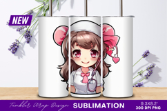 Cute Anime Nurse Character Tumbler Png Product Image 1