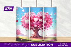Heart Tree Blossoms Pink Romance Tumbler Png Product Image 1