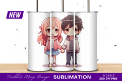 Anime Couple Holding Hands Tumbler Png Product Image 1
