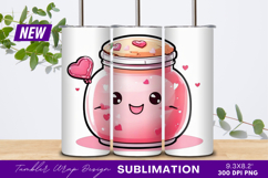 Cute Heart Tumbler Png Cartoon Illustration Product Image 1