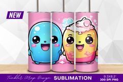 Cute Cartoon Character Tumbler Png Illustration Product Image 1