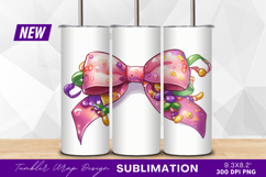 Cute Pink Bow Tumbler Png Product Image 1