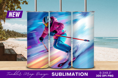 Skier In Motion Tumbler Png Product Image 1