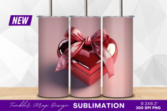 Red heart shaped tumbler png Product Image 1