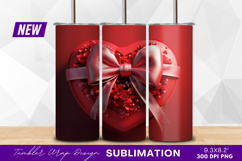 Heart shaped box with roses and bow tumbler png Product Image 1