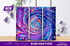Colorful Swirl Art With Bubbles Tumbler Png Product Image 1