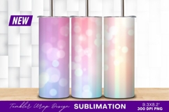 Abstract Bokeh Lights Purple Pink Background Tumbler Product Image 1