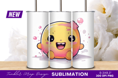 Cute yellow cartoon tumbler png Product Image 1