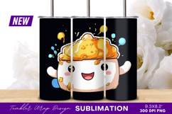 Happy cartoon tumbler character with orange cream tumbler Product Image 1