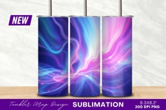 Ethereal Colorful Aurora Tumbler Png Background Product Image 1