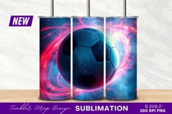 Soccer Ball With Energy Trails And Tumbler Png Product Image 1