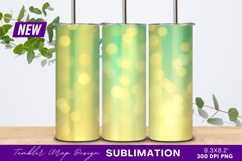Abstract Bokeh Lights On Green Background Tumbler Png Product Image 1